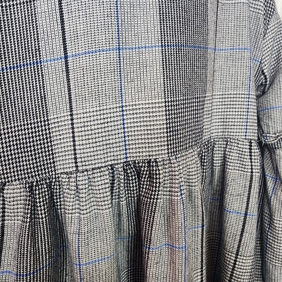79. Zara Girls Plaid Ruffle Sleeve Dress 11/12 - Picture 5 of 8